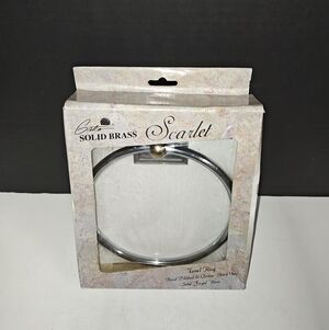 Gatco Inc. Vintage Solid Brass Scarlet Towel Ring Hand Polished Chrome Plated